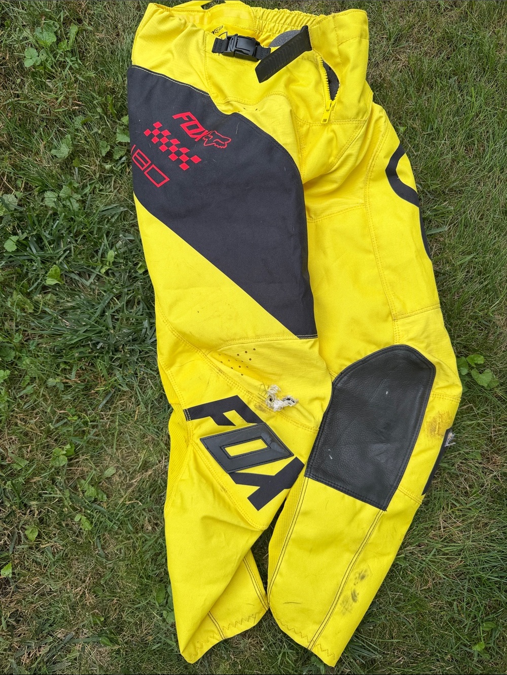 Fox Men’s Yellow and Black Motocross Pants